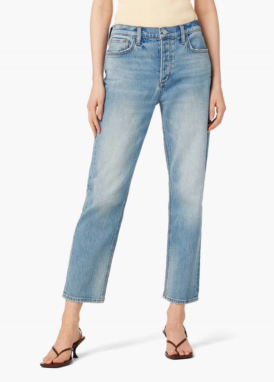 NEW JOE'S JEANS scout button fly wider-leg boyfriend jean in brightside